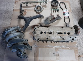 Vendo culata, admisión, escape, inyectores y polea porsche 944 s2