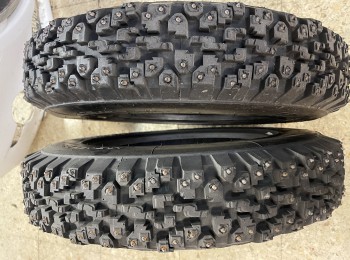 Ruedas para nieve con clavos