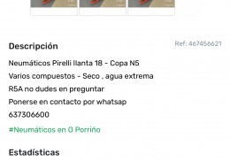 Neumáticos pirelli 18