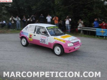205 rallye plataforma equipación