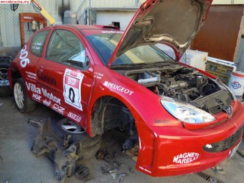 Carroceria peugeot 206 3p con ensanche de wrc y barras