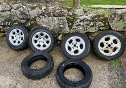 6 ruedas de tierra con 4 llantas de alumino 