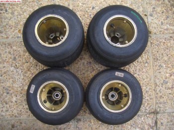Vendo 4 llantas con neumaticos de kart 100 euros