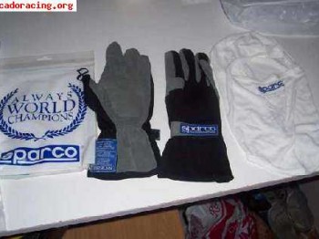 Vendo guantes y sotocasco para karting