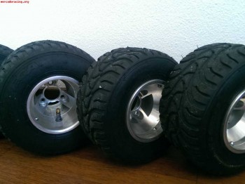 Juego 4 llantas aluminio   vega w5 lluvia al 90%