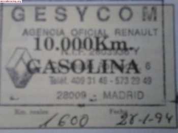 Cambio por diesel.  clio 16v año 92  75.000km   -  catalizad