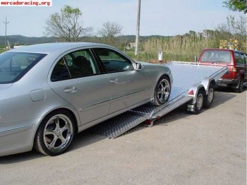 Remolque plataforma portacoches,carrozado,aluminio,basculant