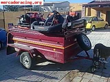 Remolque para 3 kart, 1 dentro caja y 2 encima, 1200€ 