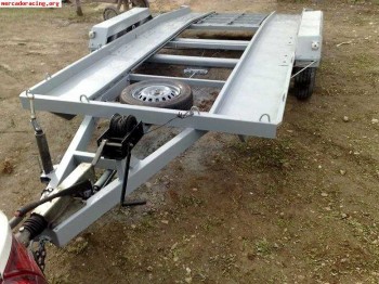 Plataforma dos ejes galvanizada