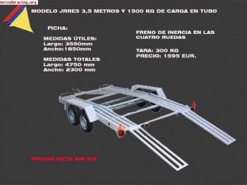 Vendo remolque de doble eje