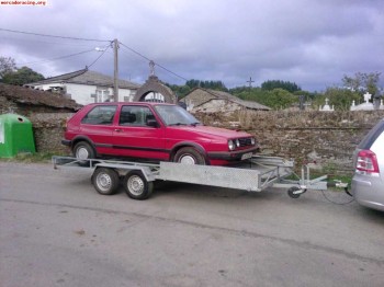 Vendo portacoches doble eje y matricula