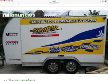 Remolque carrozado doble eje 1500kg