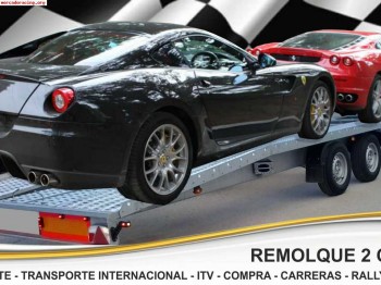 Remolque 2 coches - transporte - nacional - interncional - g