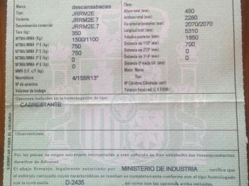 Vendo remolque 1500 mma