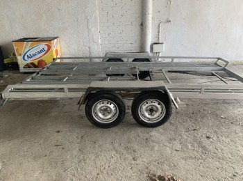 Remolque jucal doble eje galvanizado m.m.a 1200 kg