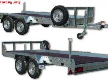 Remolque jalón en venta de dos ejes 2500 kg pma, seminuevo