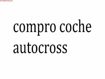 Compro coche autocross