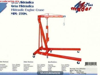 Pluma hidraulica para sacar motores