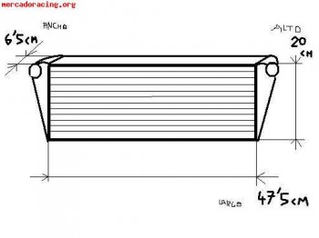 Compro intercooler con estas medidas o menos.