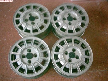 4 llantas aluminio originales vw golf gti mk1 año 1977.