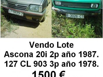 Lote ascona 20i 2p año 1987   127 cl 903 3p año 1978 (2000€ 