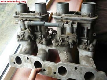 Carburación weber 40 idf con colectores deplazados seat
