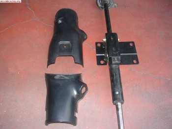 Caña de direccion y tapas para clausor a la derecha seat 124