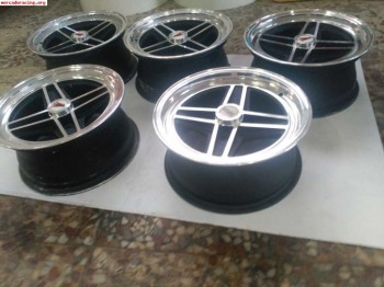 Juego de 5 llantas targa de época reconstruidas en braid