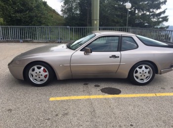 Porsche 944 turbo s, silver  rose