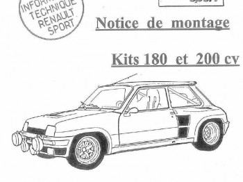 Vendo dossier de preparación del renault 5 turbo 1 y 2, 180c