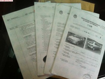 Vendo ficha de homologacion  renault clio 16v 60€