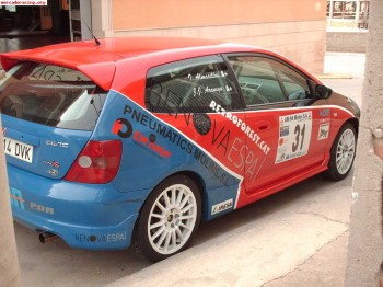Type-r honda civic de rallys de asfalto