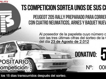 Se sortea peugeot 205 rally