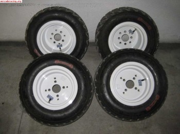 Llantas braid con goldspeed rojas