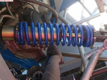 2 amortiguadores traseros para kartcross dos vias con botell