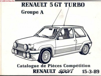 Busco, compro material de r5 gt turbo gr.a
