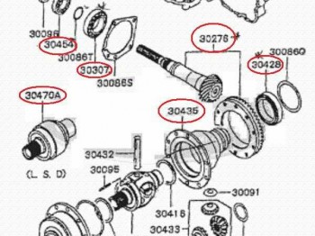 Transfert box parts mitsu lancer evo 5 6 rs