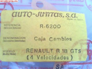 Vendo 2 juegos de juntas caja cambios renault 18 4v./5v.