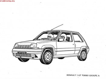 Se vende material renault 5gt turbo fase i serie