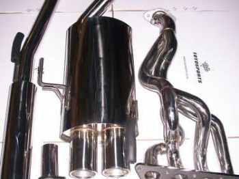 Colectores inox chips lineas de escape manguitos de silicona