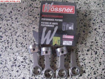 Vendo 4 vielas wossner y tres pistones usados para motor 1,8