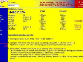 Se vende arbol cat-cams para 205 rallye  297º