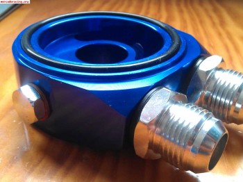 Sandwich para radiador de aceite y sensores de press/temp de