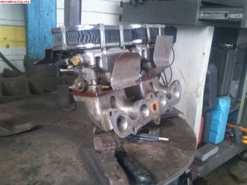 Pareja de carburadores weber dcnf 40   colector para ford cv