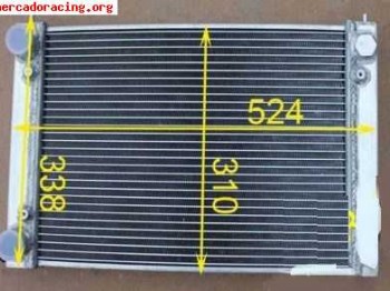 Radiador de aluminio para golf mk2 gti.