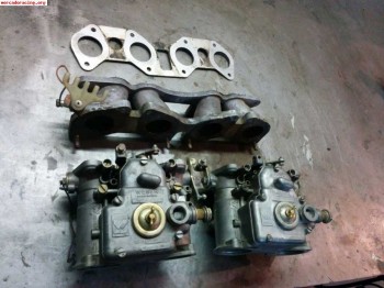 Carburadores weber 40 205  rallye y colector 