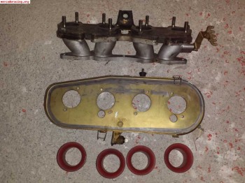 Colector de admision 205 rallye con trompetas y plancha