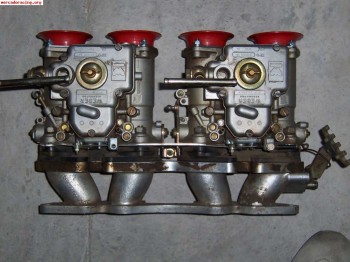Carburacion weber de 40.con colector y bridas carburadores