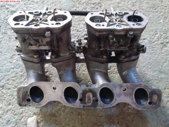 Colector admisión iresa y weber 40 para seat 124