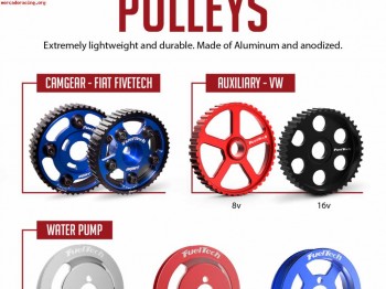 Poleas arbol de levas, alternador, bomba dagua